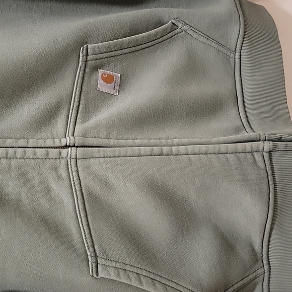 Carhartt Sage Green Full-Zip Hoodie Size 1X (16/18) - Picture 6 of 10